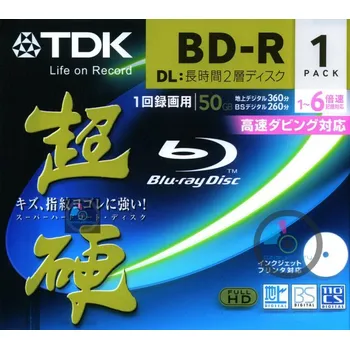 Optické médium Blu-ray disk TDK BD-R DL 50 GB, 5 ks