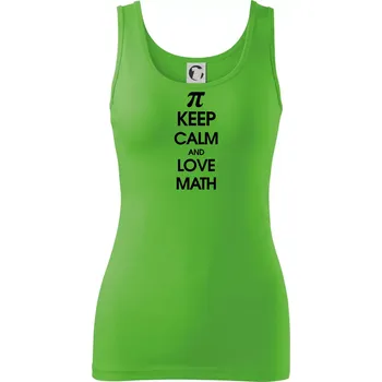 Dámské tričko Keep calm and love math - Dámské tílko - 2XL ( Apple Green )