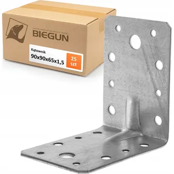 Úhloměr 25x TESAŘSKÝ ÚHELNÍK 90x90x65x1,5 SPOJOVACÍ PRVEK PRO DŘEVO