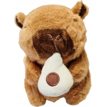 plyšák PLYŠÁK MEDVÍDEK KAPYBARA S VYTÁHOVACÍM AVOKÁDEM 20CM E2646 EMAJ