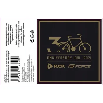 Příslušenství pro čtečku elektronické knihy Force Nálepka 30 let na auto 70x70 mm černo-zlatá