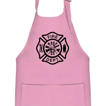 Kuchyňská zástěra Fire dept. logo - Dětská zástěra na vaření - Univerzální velikost ( Růžová )