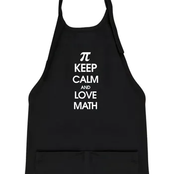 Kuchyňská zástěra Keep calm and love math - Dětská zástěra na vaření - Univerzální velikost ( Černá )