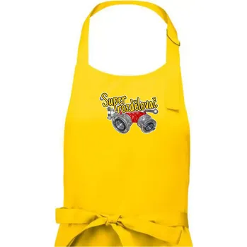 Kuchyňská zástěra Super rozdělovač - Pánská zástěra na vaření - Univerzální velikost ( Žlutá )