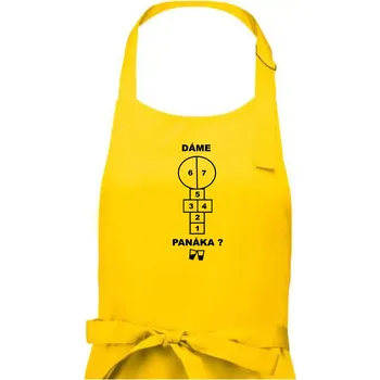 Kuchyňská zástěra Dáme panáka? - Dámská zástěra na vaření - Univerzální velikost ( Žlutá )