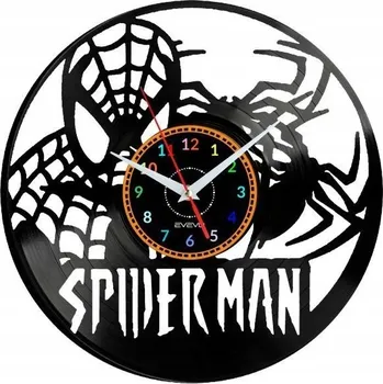 Hodiny Spiderman NÁSTĚNNÉ HODINY DEKORATIVNÍ MODERNÍ VINYLOVÁ DESKA VINYL JAKO DÁREK