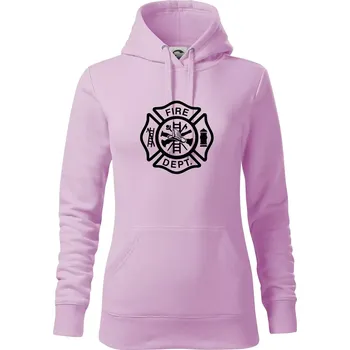 Dámská mikina Fire dept. logo - Mikina dámská Cape s kapucí - S ( Orchid )