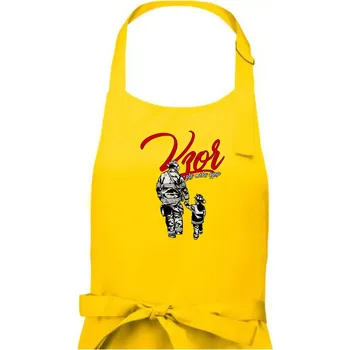 Kuchyňská zástěra Hasič vzor pro mého syna - Dámská zástěra na vaření - Univerzální velikost ( Žlutá )