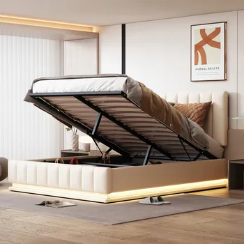 Postel Dřevěná manželská postel Arhatreya 140x200 cm bílá