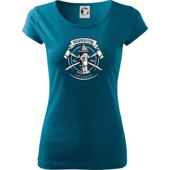 Dámské tričko Firefighter logo Fire and rescue - Dámské triko Pure - 2XL ( Petrolejová )