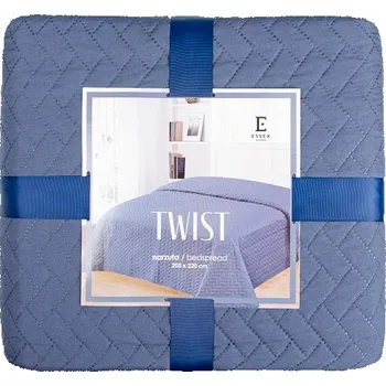 Přehoz na lůžko Přehoz na postel Essex polyester 260 cm x 240 cm modrý