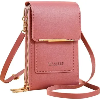 Kabelka Dotyková rfid cestovní crossbody taška | cestovní kabelka, dámská taška - tmavě růžová