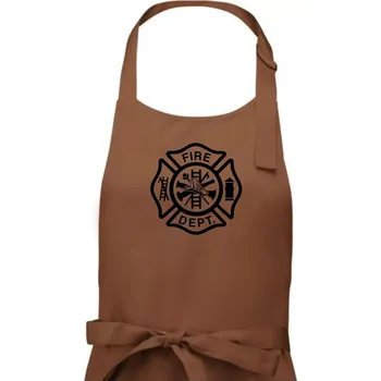 Kuchyňská zástěra Fire dept. logo - Dámská zástěra na vaření - Univerzální velikost ( Kakaová )