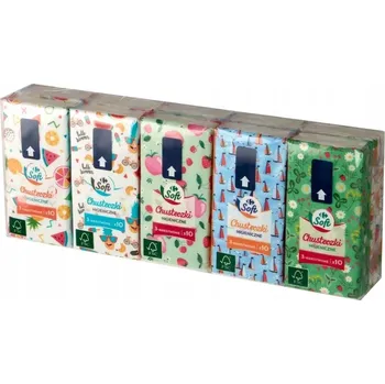 Papírový kapesník Carrefour Jemné papírové kapesníčky 3vrstvé 10 balení po 10 kusů