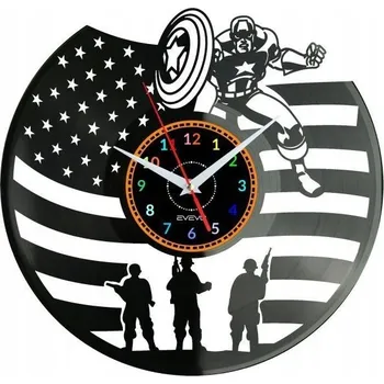 Hodiny Captain America Nástěnné Hodiny Vinylová Deska Moderní Dekorativní Jako Dárek