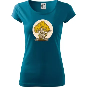 Dámské oblečení Strom dřevorubec - Dámské triko Pure - XL ( Petrolejová )