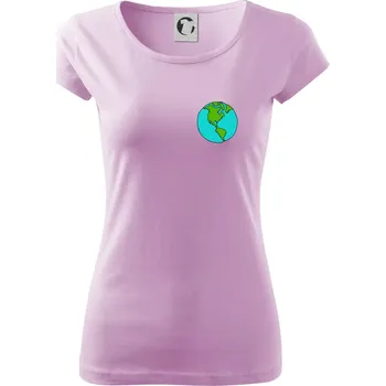Dámské tričko Planeta na prsu - Amerika - Dámské triko Pure - 3XL ( Orchid )