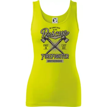 Dámské tričko Rescue Firefighter - Dámské tílko - S ( Limetková )