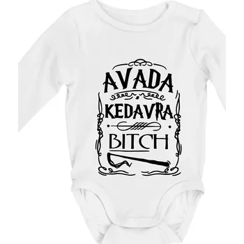 Harry - Avada Kedavra - Body kojenecké s dlouhým rukávem - Dlouhý r. 3-6 měs ( Bílá )