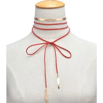 Náhrdelník Flamenco Mystique duhový náhrdelník obojek Burgundsko N493BOR na míru