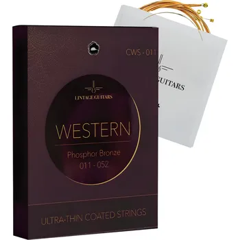 Struna pro kytaru a smyčcový nástroj Profesionálně potažené antikorozní kytarové struny z fosforového bronzu CWS-011