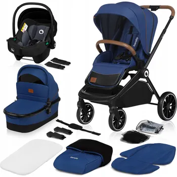 Kočárek Kočárek 3v1 (Sporťák, Hluboká Korba, Autosedačka) Lionelo LO-MIKA 3 IN 1 BLUE NAVY