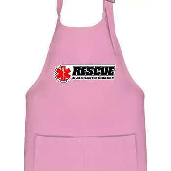 Kuchyňská zástěra Rescue My Job Is To Help Your Ass Not Kiss It - Dětská zástěra na vaření - Univerzální velikost ( Růžová )