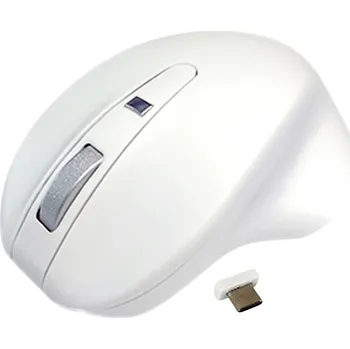 Myš Matias M20DCW optická ergonomická myš, přenos bezdrátový, 4 tlačítko, 1000 dpi, 1600 dpi, bílá