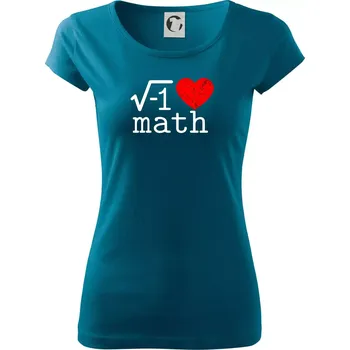 Dámské oblečení I love math - Dámské triko Pure - 2XL ( Petrolejová )