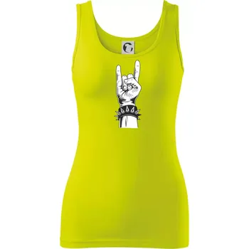 Rock ruka s náramkem - Dámské tílko - S ( Limetková )