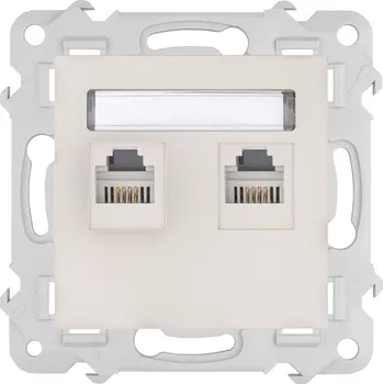 Elektrická zásuvka Internetová zásuvka do zdi Bella béžová