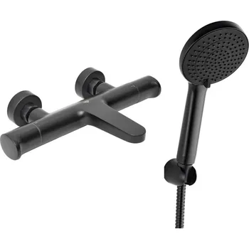 Vodovodní baterie SAT Vanová baterie SAT Dark s vanovým setem 150 mm černá matná SATBSDA222CSET1 SATBSDA222CSET1