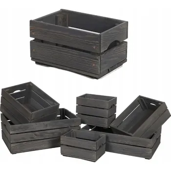 Úložný box Dřevěná zahradní úložná bedna 9 l šedá