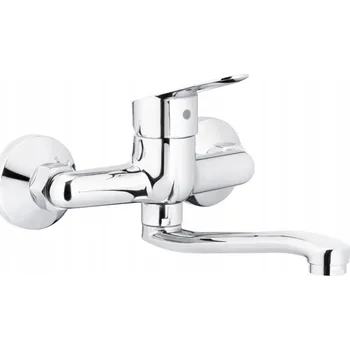 Vodovodní baterie Umyvadlová baterie nástěnná KFA Armatura stříbrná