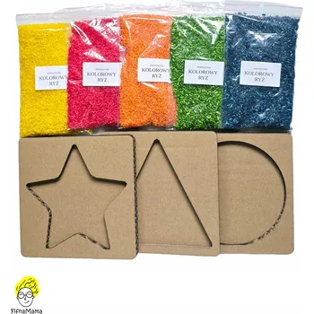 BAREVNÁ SADA SENZORICKÉ RÝŽE (5x) + VYSPÁVÁNKY FIFNA MAMA MONTESSORI