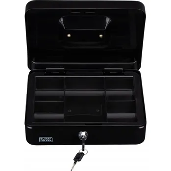 Trezor POKLADNIČKA NA PENÍZE MINCE Black&Decker TREZOR KOVOVÝ VELKÁ 5 PŘIHRÁDEK