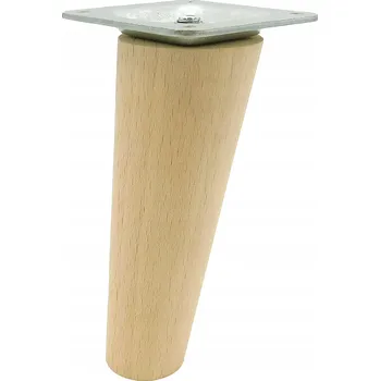 Obraz Nábytkové nohy dřevěné šikmé surové k malování 15 cm sada včetně montáže