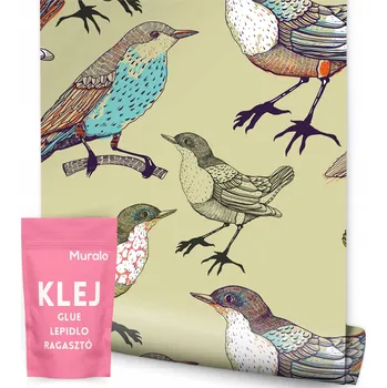 Fototapeta Tapeta do obýváku Barevní PTÁCI Příroda Vintage