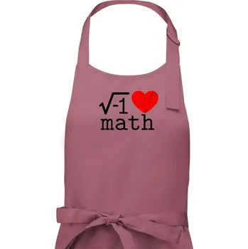 Kuchyňská zástěra I love math - Pánská zástěra na vaření - Univerzální velikost ( Starorůžová )