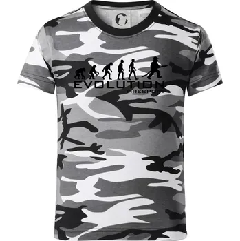 Chlapecké tričko Evolution Firesport - Dětské maskáčové triko - 104-110cm / 3-4 roky ( Šedý maskáč )