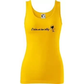 Dámské oblečení S tebou mě baví sklep - Dámské tílko - M ( Žlutá )