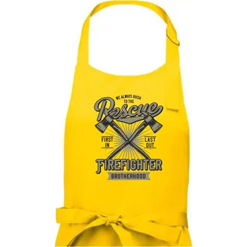Kuchyňská zástěra Rescue Firefighter - Dámská zástěra na vaření - Univerzální velikost ( Žlutá )