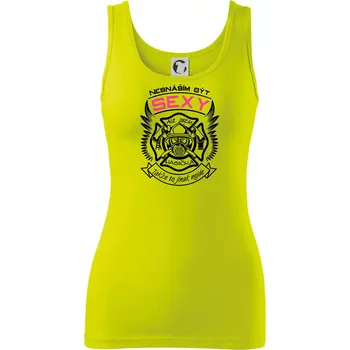 Dámské tričko Nesnáším byt sexy - Hasička - Dámské tílko - L ( Limetková )