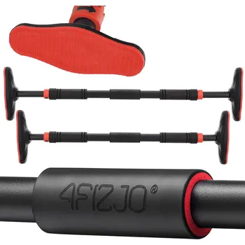 4FIZJO Hrazda do dveří ULTRA 4FIZJO 100cm ČERNÁ|ČERVENÁ