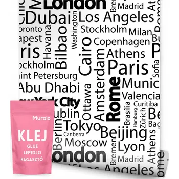 Fototapeta Tapeta pro mládež nápisy města světa typografie