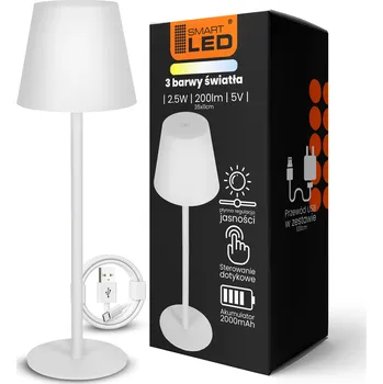 Lampička Stolní LED lampička s dotykovým ovládáním, 3 barvy světla, akumulátor, stmívač, USB