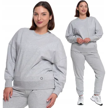 Pánská mikina Dámská klasická MIKINA hladká Bez Kapuce šedá, přes hlavu MORAJ XXL