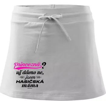 Dámská sukně Princezna už dávno ne - Hasičská máma - Sportovní sukně - two in one - L ( Bílá )