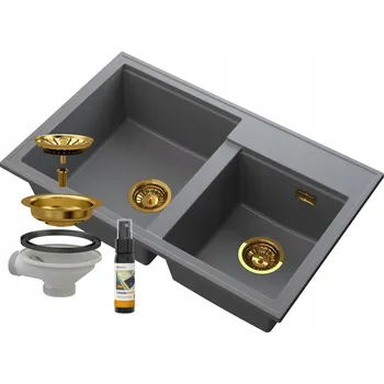 Granitový dřez Dvoukomorový dřez Granitan granitový šedý