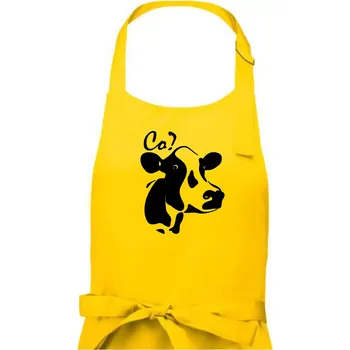 Kuchyňská zástěra Zmatená kráva - Pánská zástěra na vaření - Univerzální velikost ( Žlutá )